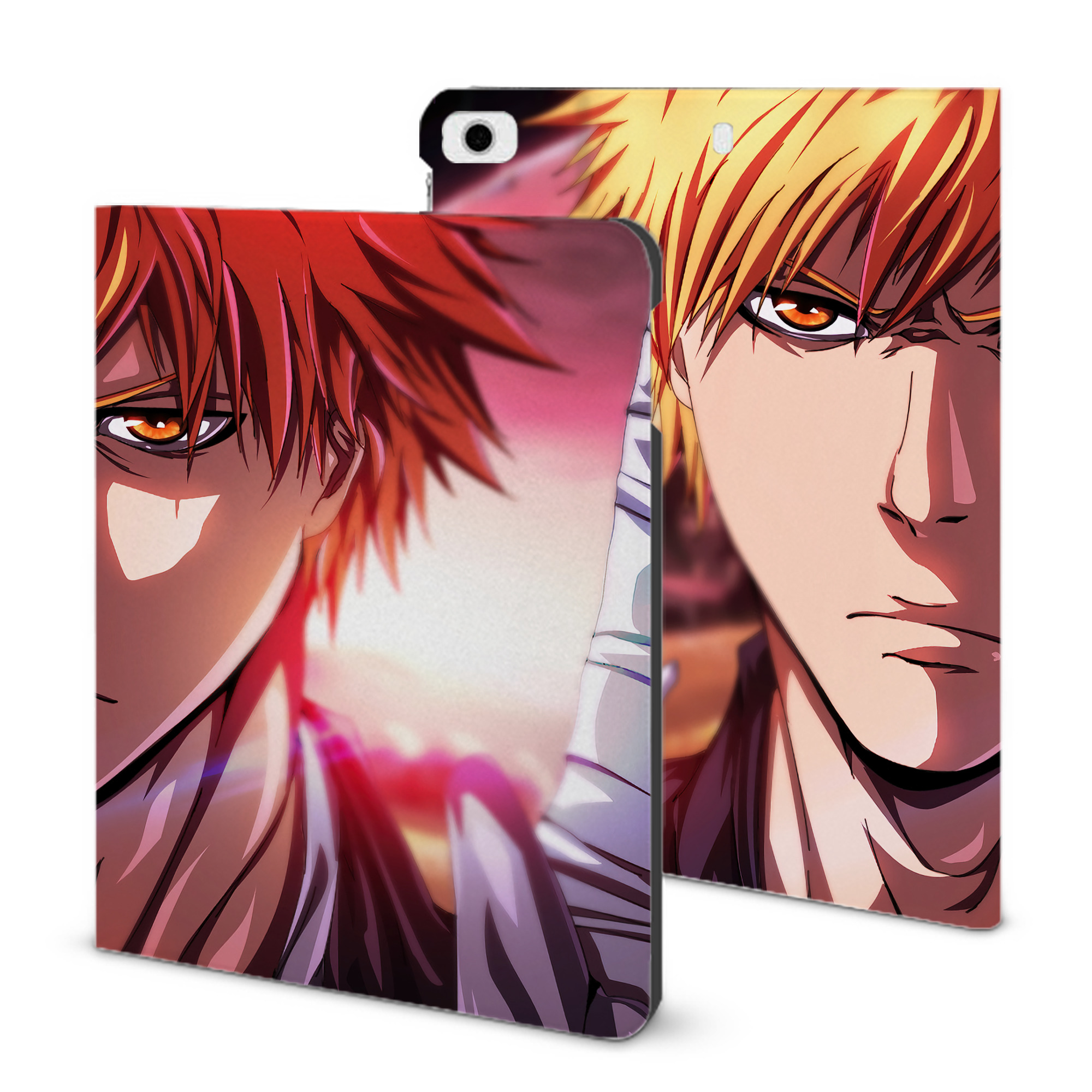 （画像用） ブリーチ BLEACH IPad ケース ブック型 PUレザー TPU 耐衝撃 軽量 薄型 ペン収納なし 全面保護 IPad 各モデル対応